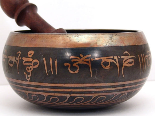 DOUBLE DORJE BUDDHA EYES C ROOT CHAKRA TIBETAN SINGING BOWL