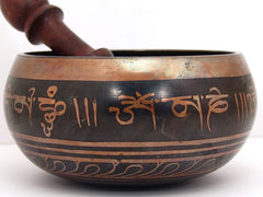 DOUBLE DORJE BUDDHA EYES C ROOT CHAKRA TIBETAN SINGING BOWL