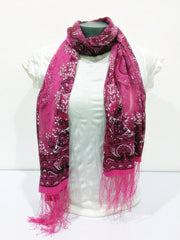 Lovely Hand Made Thai Floral Scarf Shawl Rose