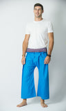 Cotton Thai Fisherman Yoga Massage Pants Blue