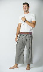 Cotton Thai Fisherman Yoga Massage Pants Grey