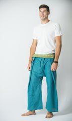 Cotton Thai Fisherman Yoga Massage Pants Turquoise