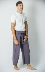 Cotton Thai Fisherman Yoga Massage Pants Solid Grey