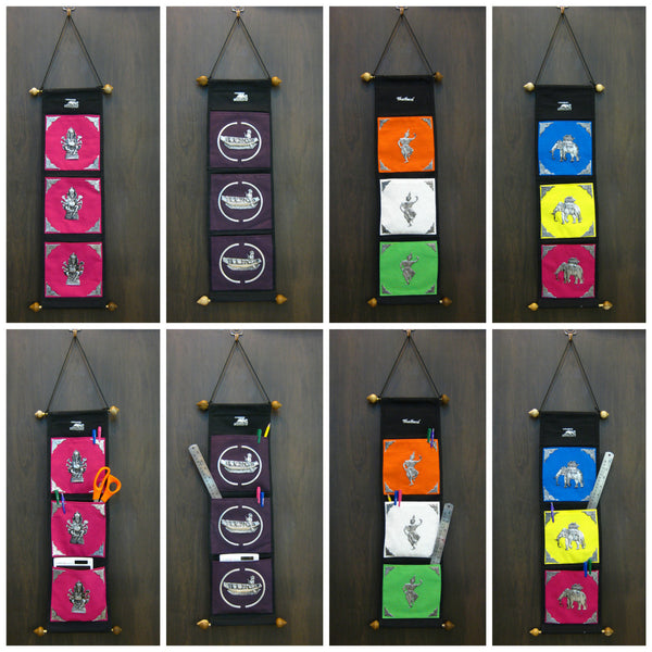 Wholesale set of 10 Thai Fabric Wall Organizers