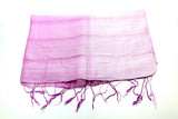100% Fair Trade Thai Ribbon Style Scarf Shawl Purple