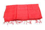 100% Fair Trade Thai Silk Solid Color Scarf Red