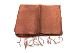 100% Fair Trade Thai Silk Solid Color Scarf Brown