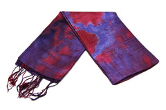 100% SILK Fair Trade Thai Tie Dye Scarf Shawl