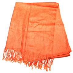 Fair Trade 70% Pashmina(Cashmere) 30% SILK Shawl Orange