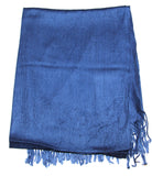 Fair Trade 70% Pashmina(Cashmere) 30% SILK Shawl Blue