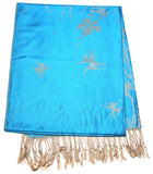 Nepal Hand Made Pashmina Shawl Scarf Blue