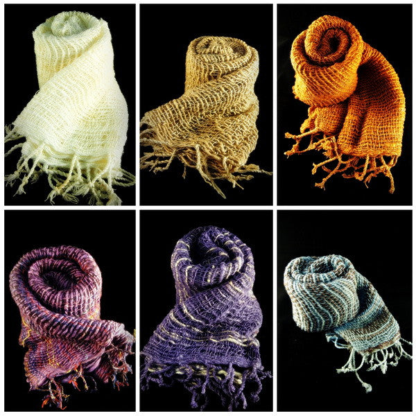 Wholesale Set of 10 Thai Hand Made Organic Cotton Scarves