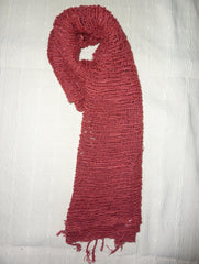 Fair Trade 100% Organic Thick Cotton Scarf Red