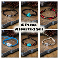 Assorted 6 Piece Set Fair Trade Hand Made Bracelet