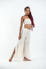 Women's Tinkerbell Cotton Palazzo Pants in White
