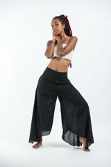 Women's Tinkerbell Cotton Palazzo Pants in Black