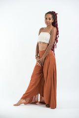 Women's Tinkerbell Cotton Palazzo Pants in Rust