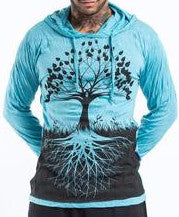 Sure Design Unisex Hoodie Tree of Life in Turquoise