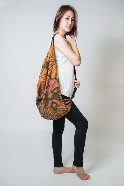 Hand Made Tie Dye Boho Day Bag Purse  Orange