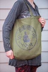 NEW Recycled Cotton Canvass Shopping Tote Bag Yoga Green