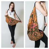 Hand Made Tie Dye Boho Day Bag Purse  Orange