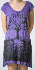 Sure Design Womens Dress Tree of Life in Grape