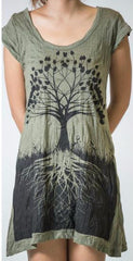 Sure Design Womens Dress Tree of Life in Green