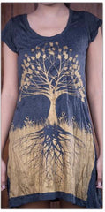 Sure Design Womens Dress Tree of Life in Gold on Black