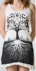 Sure Design Womens Tank Dress Tree of Life in White