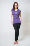 SureDesign Women's Super Soft Tshirt Om Purple