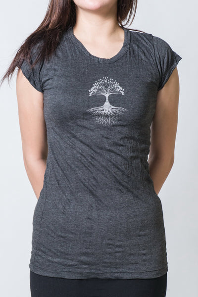 SureDesign Women's Super Soft Tshirt Tree Of Life Black
