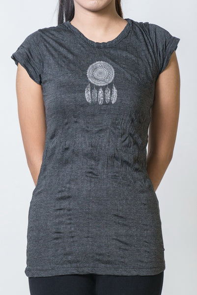 SureDesign Women's Super Soft Tshirt Dream Catcher Black