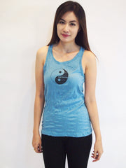SureDesign Women's Super Soft Tank Top Yin Yang Turquoise
