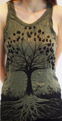 Sure Design Womens Tank Top Tree of Life in Green