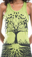 Sure Design Womens Tank Top Tree of Life in Lime