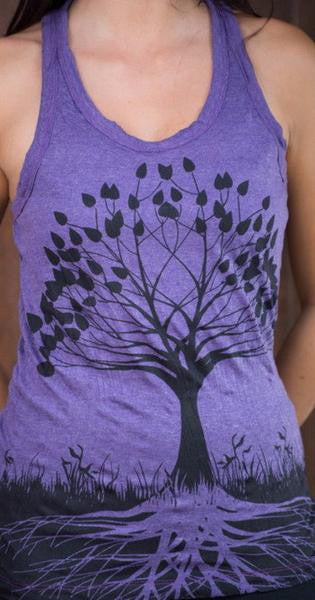 Sure Design Womens Tank Top Tree of Life in Grape