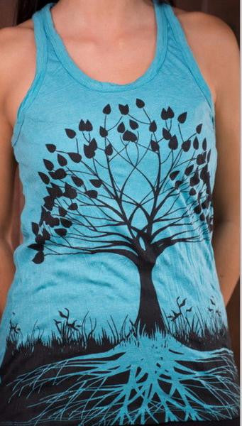 Sure Design Womens Tank Top Tree of Life in Turquoise