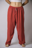 The Best Super Soft Cotton Yoga Pants Ever Elastic Waist Red