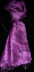 100% Fair Trade Thai Silk Solid Color Scarf Shawl Magenta