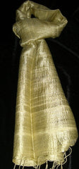 100% Fair Trade Thai Silk Solid Color Scarf Shawl Yellow