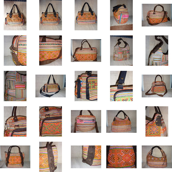 Wholesale Lot Of 50 Hmong Fabric Leather Brass Fancy