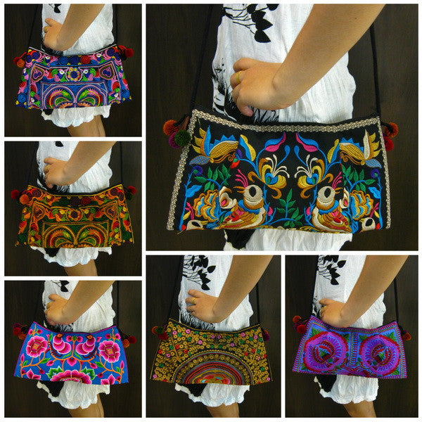 Wholesale set of 10 Thai HandMade Hmong Shoulder Bags
