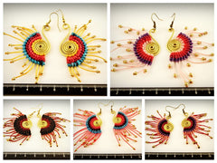 Wholesale set of 10 Thai Hmong Tribal Earrings Large