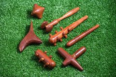 Wholesale Set of 7 Thai Hand Carved Rose Wood Massage Tools