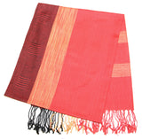 Fair Trade Hand Made Nepal Pashmina Scarf Shawl Maroon Red