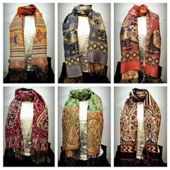 Wholesale Set of 10 Nepal Fair Trade Pashmina Scarves Shawls