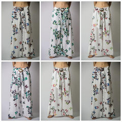 Assorted set of 10 Thailand Super Soft Organic Cotton Wide Leg Yoga Pants Butterfly