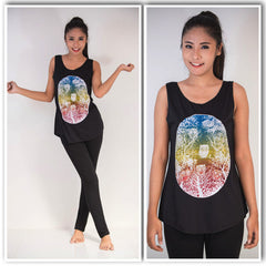Super Soft Womens Owls Tank Top Black