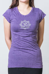 SureDesign Women's Super Soft Tshirt Om Purple