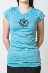 SureDesign Women's Super Soft Tshirt Om Turquoise